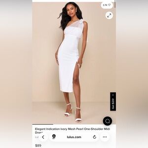 Elegant White One-Shoulder Dress